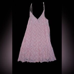 Pink and White floral Thin Strap Dress